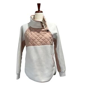 Abercrombie & Fitch Sweater Size Small‎ Asymmetrical Snap Fleece Pullover (15)